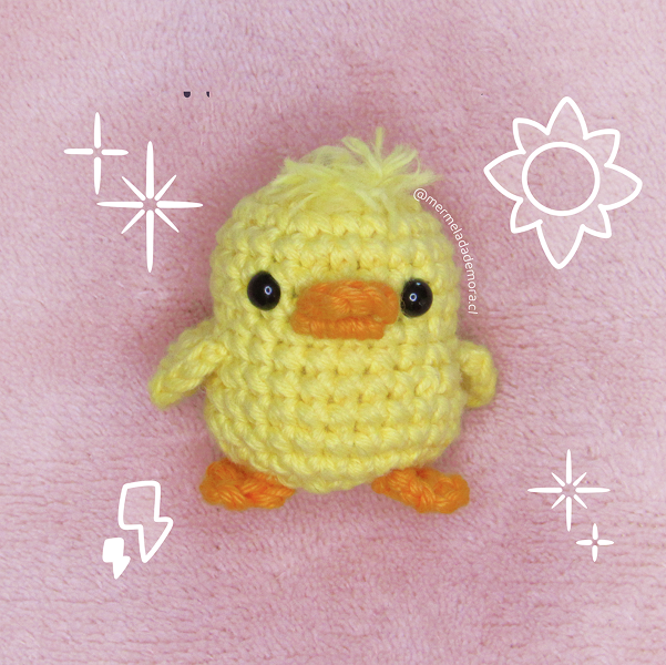 Llavero pollito de color